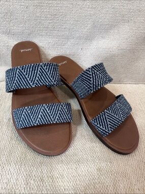 Sanuk size 10 wm’s eur 41 canvas Strap Slide Sandal